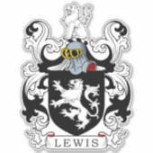 Lewis Family Crest Sticker (Voorkant)