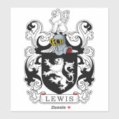 Lewis Family Crest Sticker (Vel)