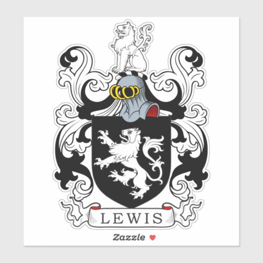 Lewis Family Crest Sticker (Vel)
