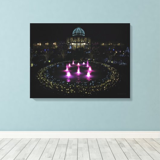 Lewis Ginter Botanical Garden Lights. Canvas (Insitu (Houten vloer))