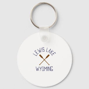 Lewis Lake Wyoming Buiten Activiteiten Vintage 1 Sleutelhanger