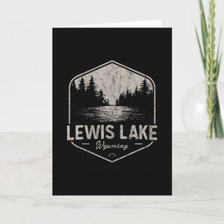 Lewis Lake Wyoming Buitenleven Vintage 3  Kaart