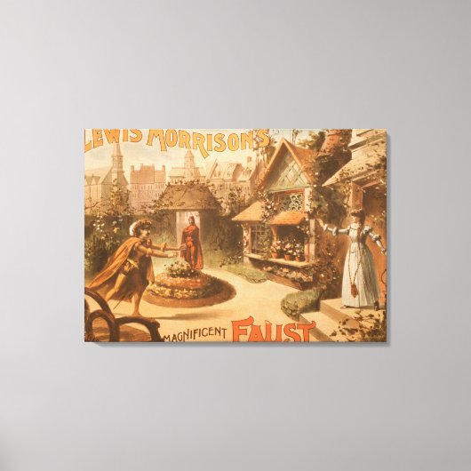 Lewis Morrison's Magnificent Faust Theater Canvas Afdruk (Voorkant)