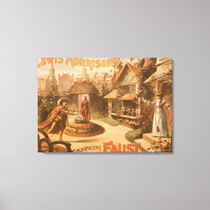 Lewis Morrison's Magnificent Faust Theater Canvas Afdruk