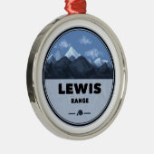 Lewis Mountain Range Camping Metalen Ornament (Rechts)
