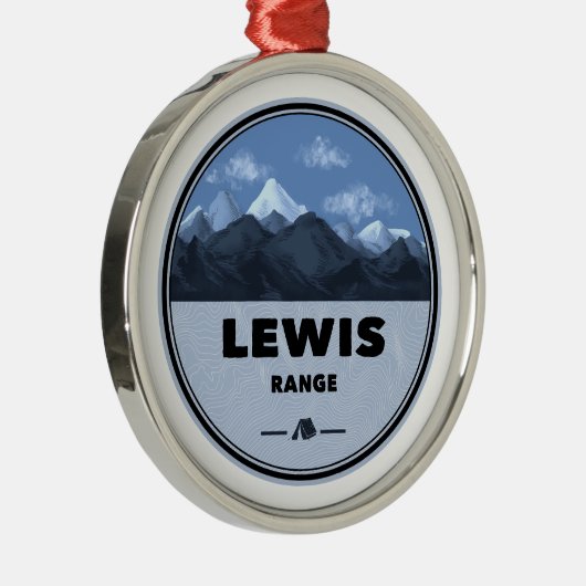 Lewis Mountain Range Camping Metalen Ornament (Rechts)