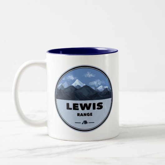 Lewis Mountain Range Camping Tweekleurige Koffiemok (Links)