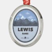 Lewis Mountain Range Kamperen Metalen Ornament (Links)