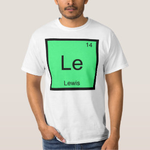 Lewis Naam Chemie Element Periodiek Systeem T-shirt