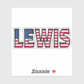 Lewis Name Vorname USA Sticker Stickerset (Vel)