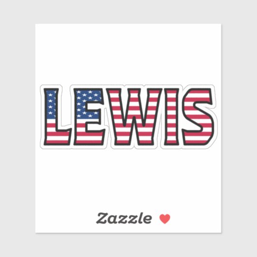 Lewis Name Vorname USA Sticker Stickerset (Vel)