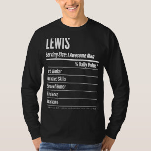 Lewis Nutritional Facts Serving Size Calorieën T-shirt