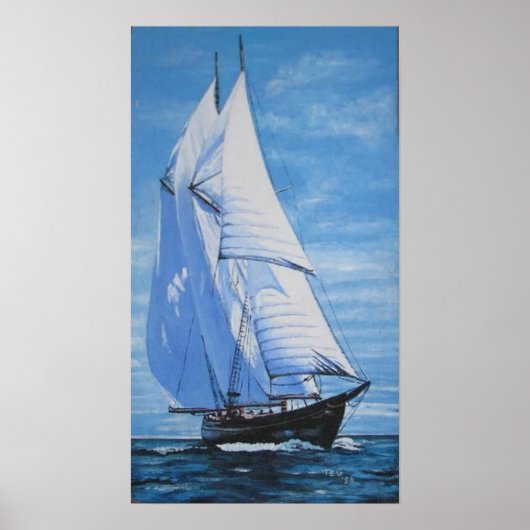 Lewis' Sailboat Poster (Voorkant)