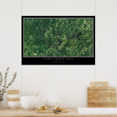 Lewis Smith Lake Alabama Satellite Poster Map (Keuken)