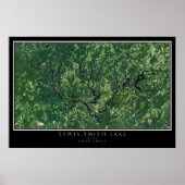 Lewis Smith Lake Alabama Satellite Poster Map (Voorkant)