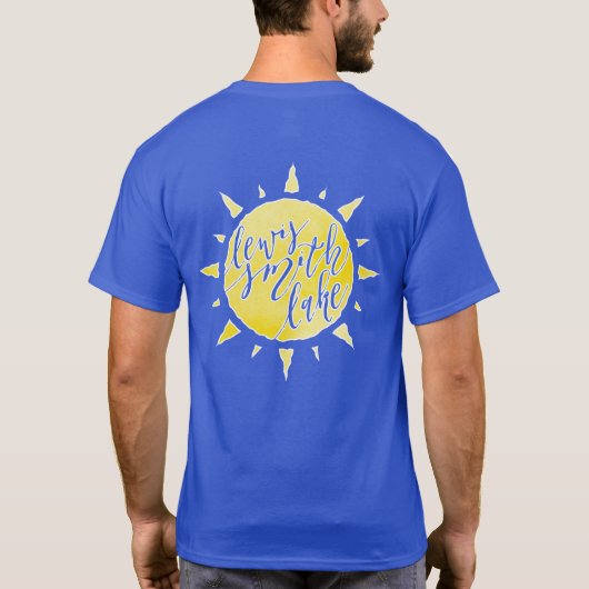 Lewis Smith Lake Sunshine Calligrafie Double Sided T-shirt (Achterkant)