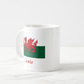Lewis Welsh Flag Koffiemok (Voorkant links)