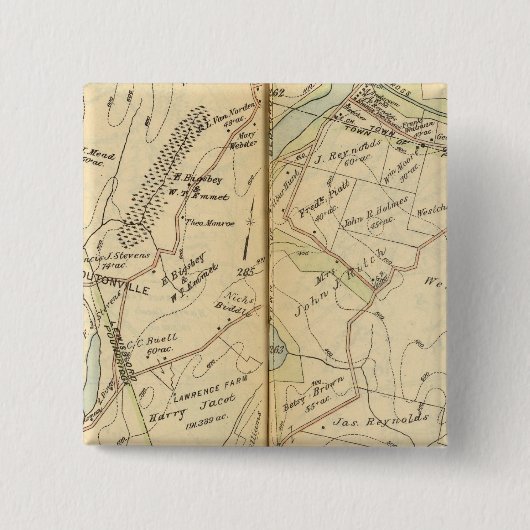 Lewisboro, New York 2 Vierkante Button 5,1 Cm (Voorkant)
