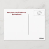 Lewisburg, PA Briefkaart (Achterkant)