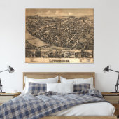 Lewisburgh, Pennsylvania (1884) Canvas Afdruk (Insitu (Slaapkamer))