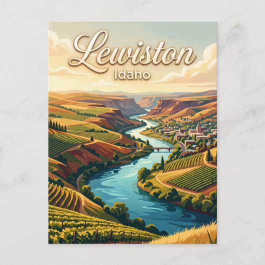 Lewiston Idaho Briefkaart (Voorkant)
