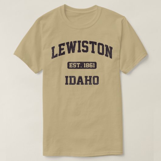 Lewiston Idaho ID  State Athletic style T-shirt (Design voorkant)