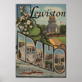 Lewiston, Idaho - Large Letter Scenes Poster (Voorkant)