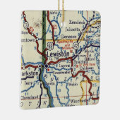 Lewiston Idaho  Map Keramisch Ornament (Rechts)