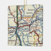 Lewiston Idaho  Map Keramisch Ornament (Links)