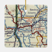 Lewiston Idaho  Map Keramisch Ornament (Achterkant)