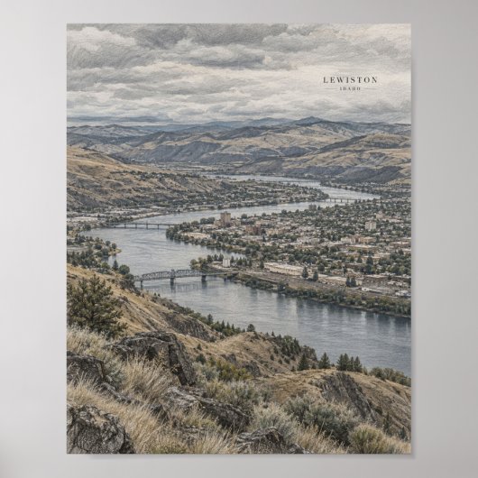 Lewiston Idaho Rivierdal Poster (Voorkant)