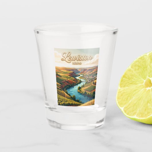 Lewiston Idaho Shot Glas (Voorkant)