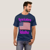 Lewiston Idaho Stijlvolle Prints T-shirt (Voorkant volledig)