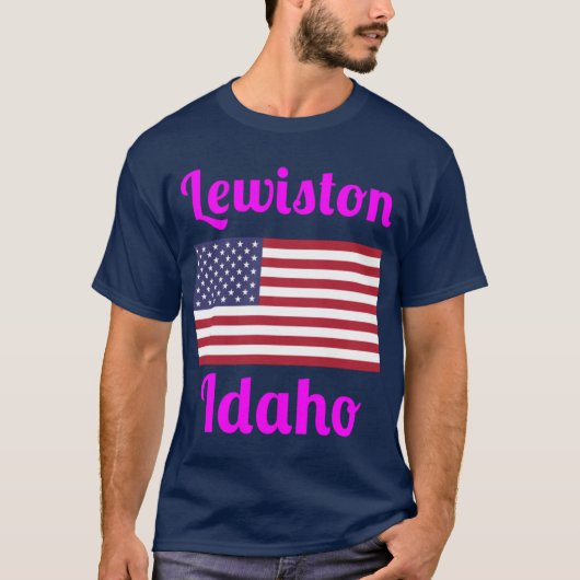 Lewiston Idaho Stijlvolle Prints T-shirt (Voorkant)