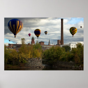 Lewiston Maine Hot Air-ballonnen Poster