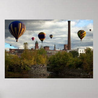 Lewiston Maine Hot Air-ballonnen Poster