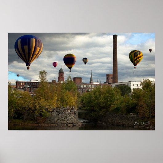 Lewiston Maine Hot Air-ballonnen Poster (Voorkant)