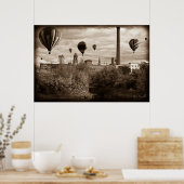 Lewiston Maine Hot Air-ballonnen Poster (Keuken)