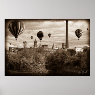 Lewiston Maine Hot Air-ballonnen Poster