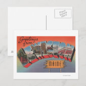 Lewiston, Maine - Large Letter Scenes Briefkaart (Voorkant / Achterkant)