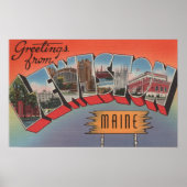 Lewiston, Maine - Large Letter Scenes Poster (Voorkant)