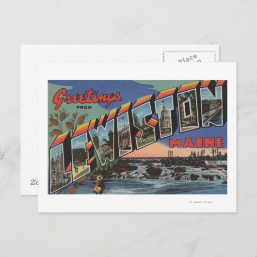 Lewiston, Maine (Scene) Briefkaart (Voorkant / Achterkant)