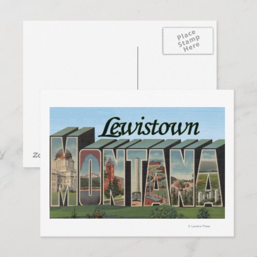 Lewiston, Montana Briefkaart (Voorkant / Achterkant)