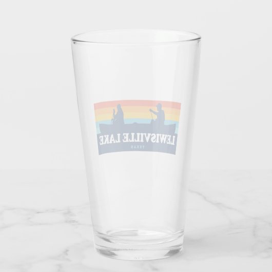 Lewisville Lake Texas Canoe Glas (Achterkant)