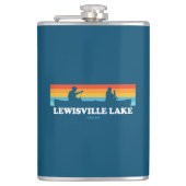 Lewisville Lake Texas Canoe Heupfles (Voorkant)