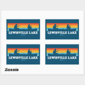 Lewisville Lake Texas Canoe Rechthoekige Sticker (Vel)