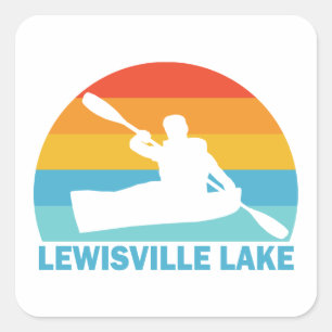 Lewisville Lake Texas Kayak Vierkante Sticker