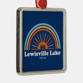 Lewisville Lake Texas Rainbow Metalen Ornament (Rechts)