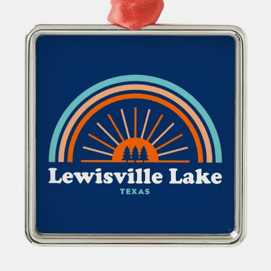 Lewisville Lake Texas Rainbow Metalen Ornament (Voorkant)