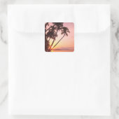 Lewolin Village, Illi Api-eiland, Selat Boleng Vierkante Sticker (Tas)